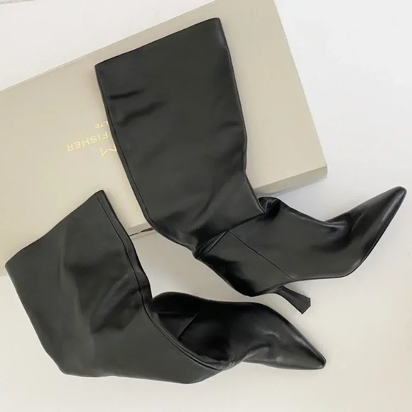 Marc Fisher black HALLIE BOOT - Picture 5 of 14